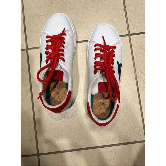 LOCI ELEVEN TRAINER OCEAN: WHITE/RED/NAVY size EU39  US 8 women  NWOT$170 - Picture 7 of 11